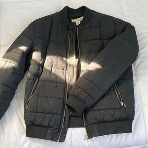 Black bomber jacket for men